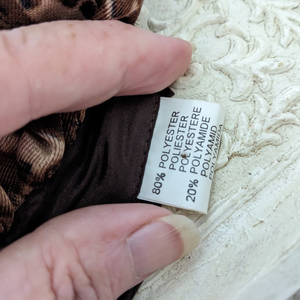 Elegant Brown Cheetah Print Scarf 48" EUC - Picture 7 of 7